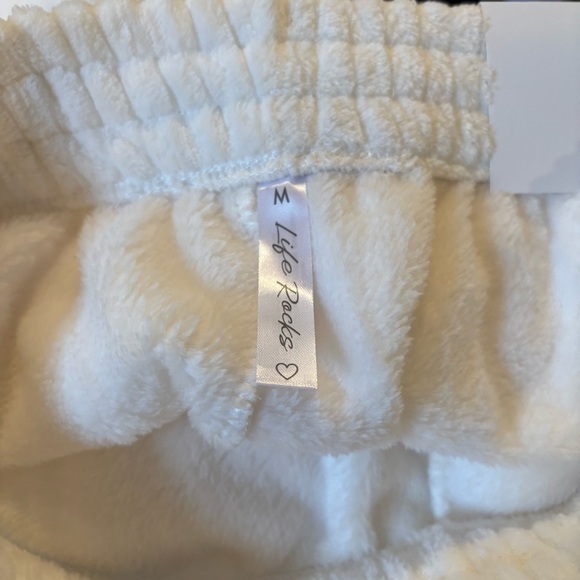 LIFE ROCKS Women’s Comfy Cozy Loungewear Size Medium Off White Sleepwear NEW - Picture 5 of 9